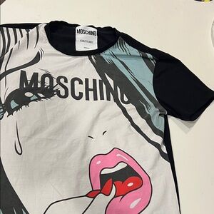 Moschino Kids Pop Art Tee - Black, White, Pink, Red